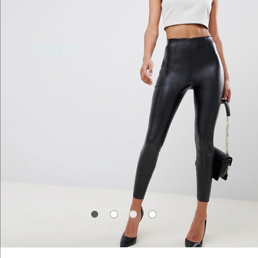 Asos High Waisted Leather Legging